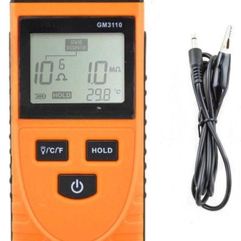 

Portable Insulation Resistance Meter Electrostatic Pad Tester Digital Display Resistance Detection Heavy Hammer Impedance