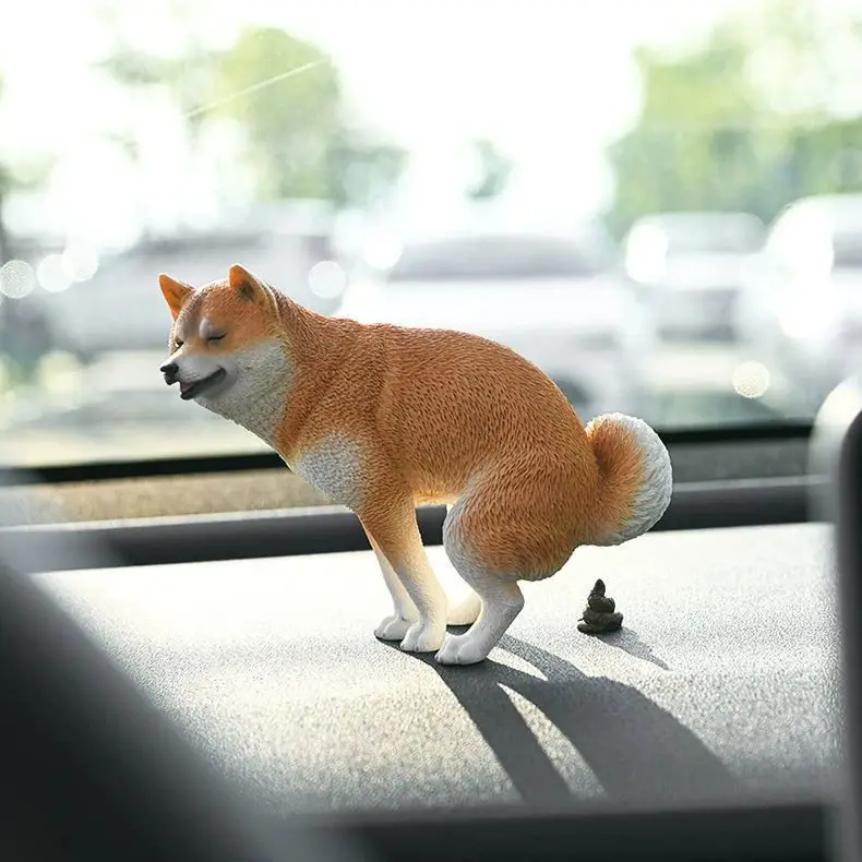 

Funny Shiba Inu Car Decor - Cute Dog Dashboard Ornament for Interior Decoration