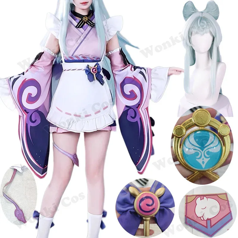 وصل حديثًا شعر مستعار أزياء Yumemiruki Mizuki التأثيرية للعبة تأثير المرأة كيمونو فستان المرأة ملابس لعب الأدوار #2