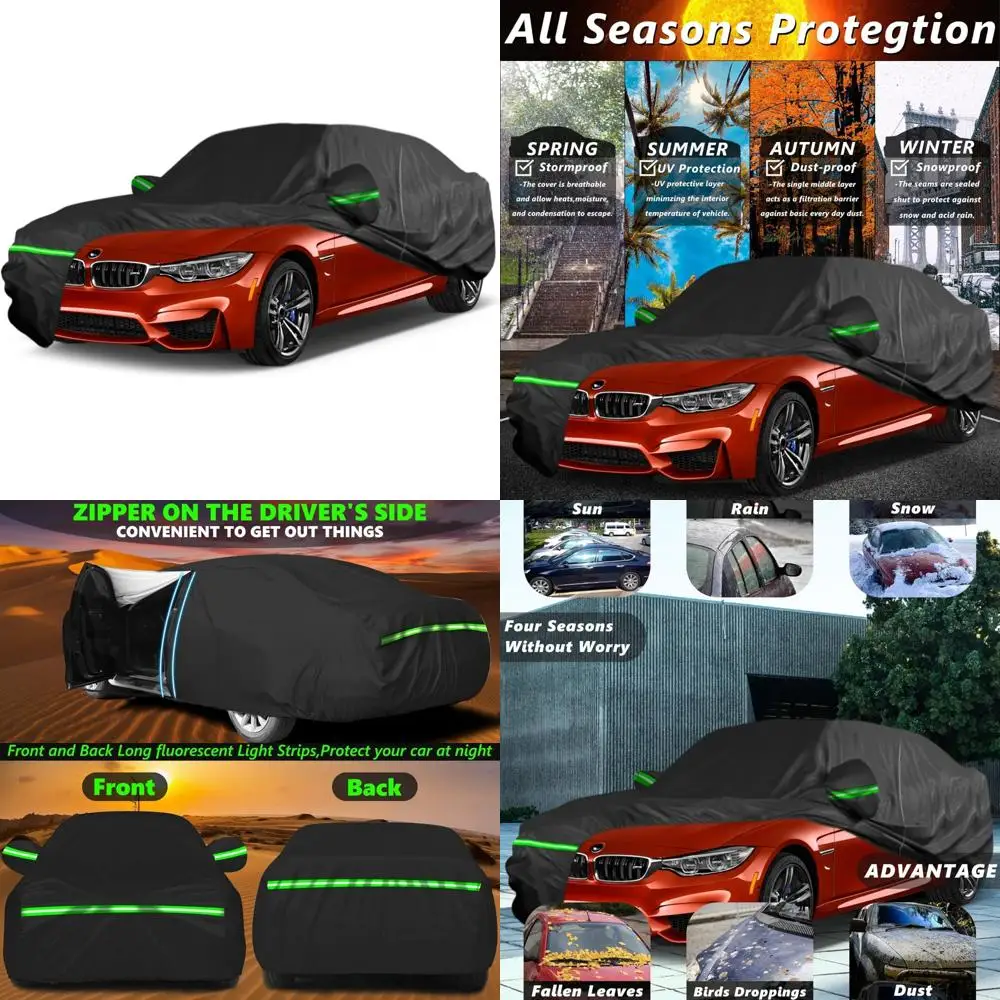 

All-Weather Car Cover for 3 Series Sedan Models 320i, 325i, 328i, 330i, 335i (1999-2025) - Windproof, Suitable for Indoor and Ou
