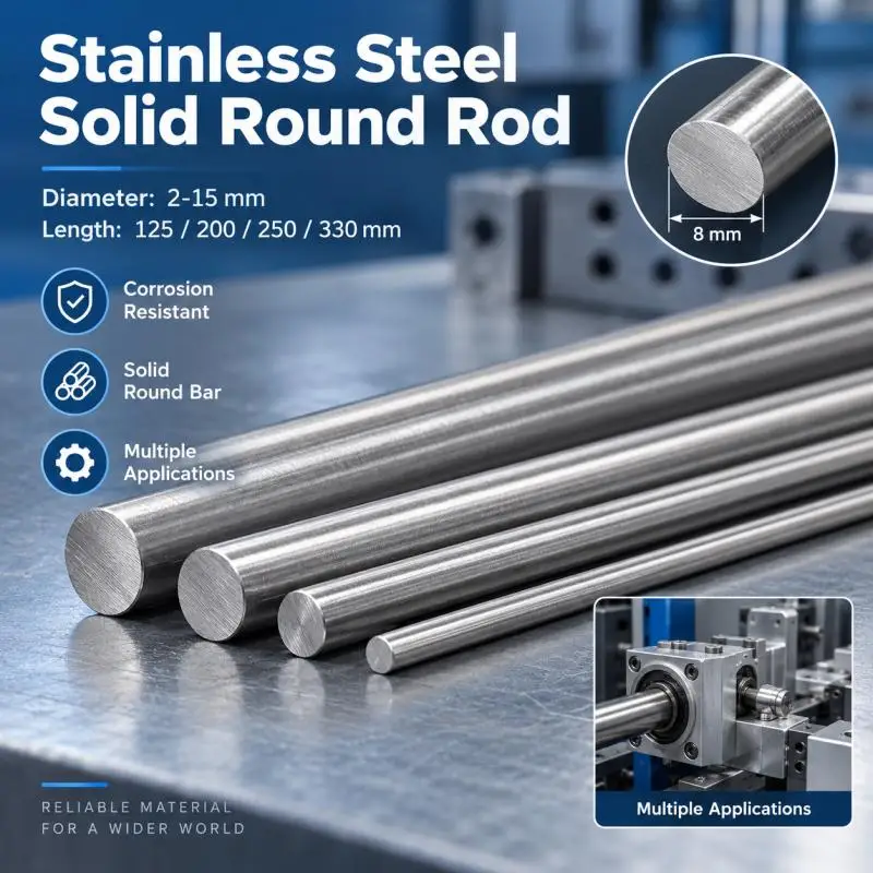 1/5pcs Stainless Steel Rod Diameter 2/2.5/3/4/5/6/8/10/14/15mm Linear Shaft 125mm 200mm 250mm 330mm Long