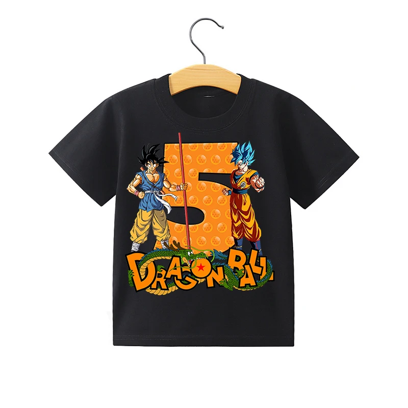 

Dragon Ball Children Short Sleeves Cute T-shirt Baby Anime Cartoon Tops Boys T Shirt Kids Tees Cute Birthday Party Clothes Gift