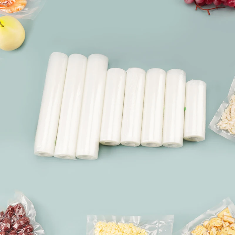 Laimeng 8 Rolls Vacuum Sealer Borse per Il Vuoto di Imballaggio Macchina di Sacchetti di Imballaggio per La Conservazione Degli Alimenti Sous Vide 15 + 20 + 28 Cm * 500 Centimetri R201B
