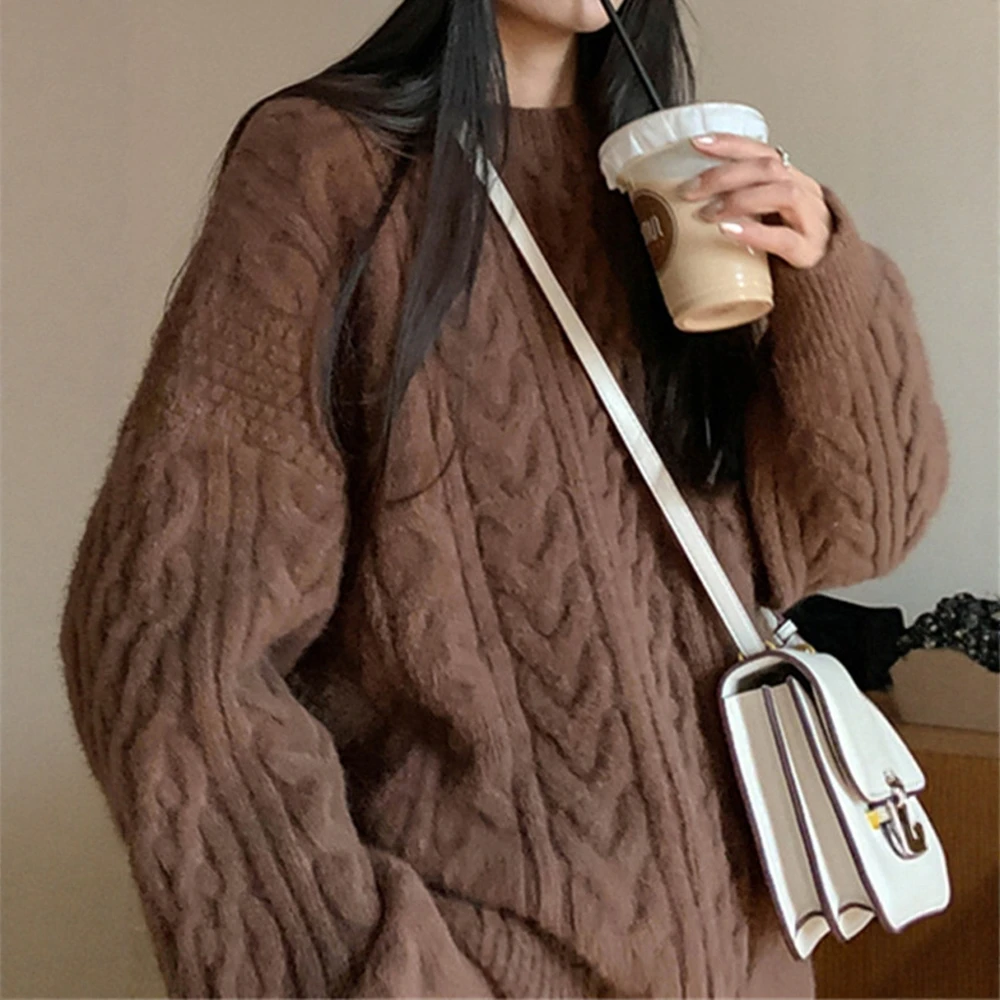 

UNIKTEE Women's Rib Knit Sweater Long Sleeve Crew Neck Comfortable Solid Color Casual Autumn Winter Daily Basic