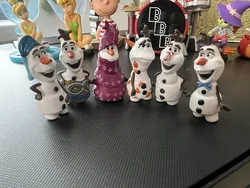 6-8pieces/lot 4-4.8cm High quality Small size Disney Frozen Olaf figure Toy Action Figures snow man collection DIY toys