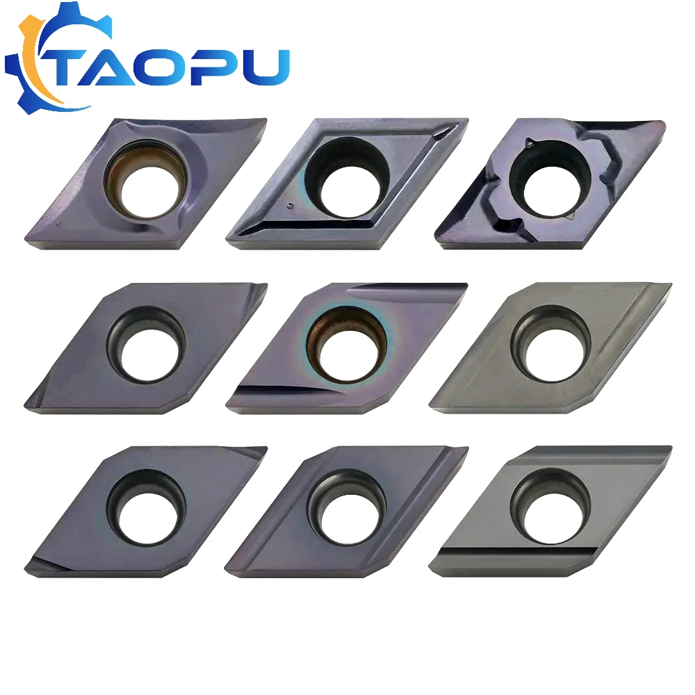 TAOPU Metal Lathe Tools Cutter DCGT Turning Carbide Insert Cutting DCGT070201 LH DCGT070201 DCGT070202 FRJ DCGT070204 RH