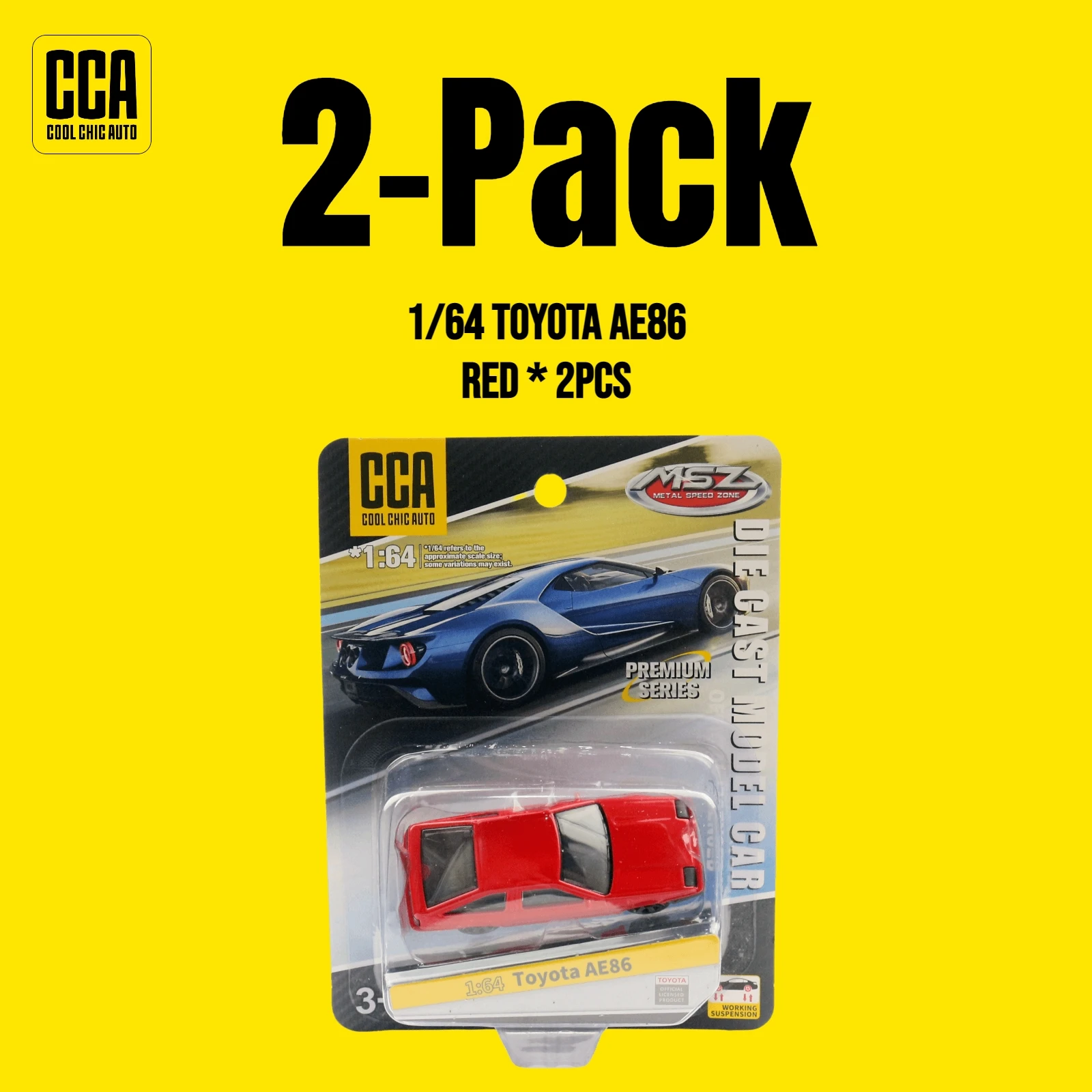 CCA 1/64 Series Toyota AE86 H2 Toy Car Model Diecast Alloy Vehicle