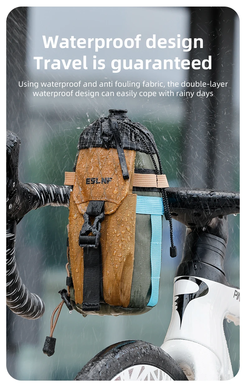 Regenfeste Retro-Fahrrad-Lenkertasche, wetterbeständige Fahrradtasche für Rennrad-Mountainbikes, Aufbewahrungstasche für Outdoor-Fahrradflaschen – Detail 9