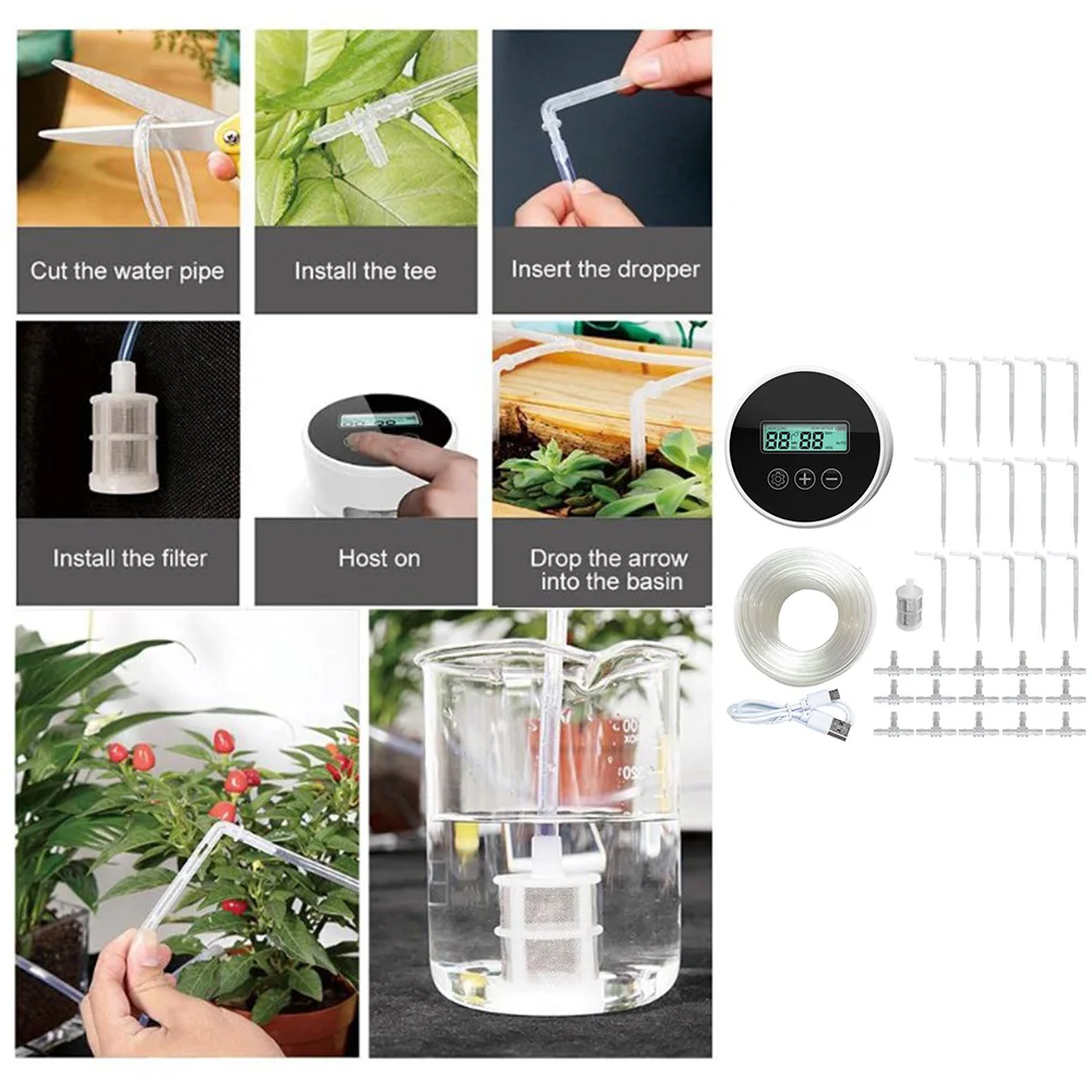Smartphone-Controlled Irrigation for Smart Watering Device Smart Gardening Resource Conservation Dual Power Options
