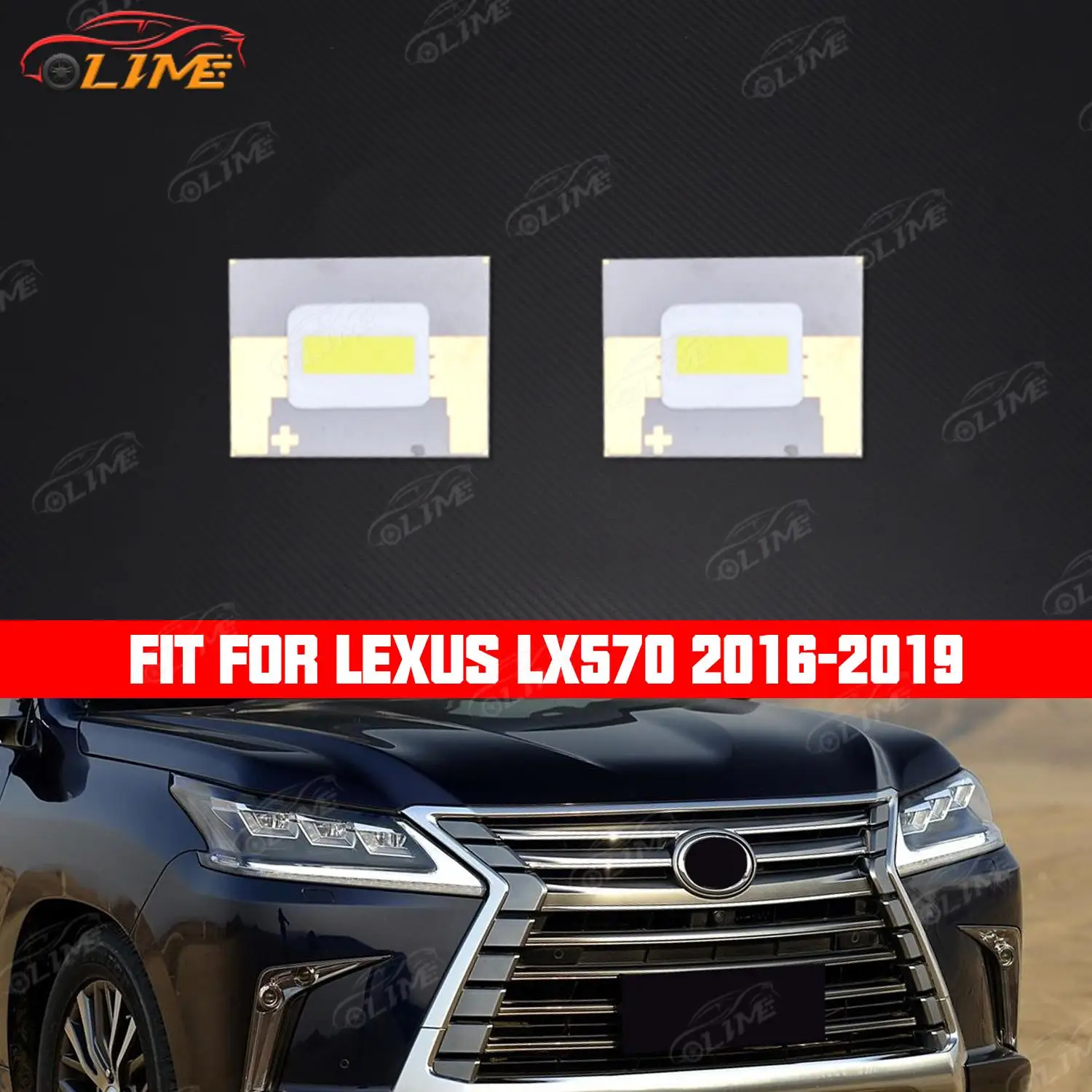 

Fit For Lexus LX570 2016 2017 2018 2019 Chip Board Daytime Running Light Guide Strip Brand New Circuit Board Light Source Board