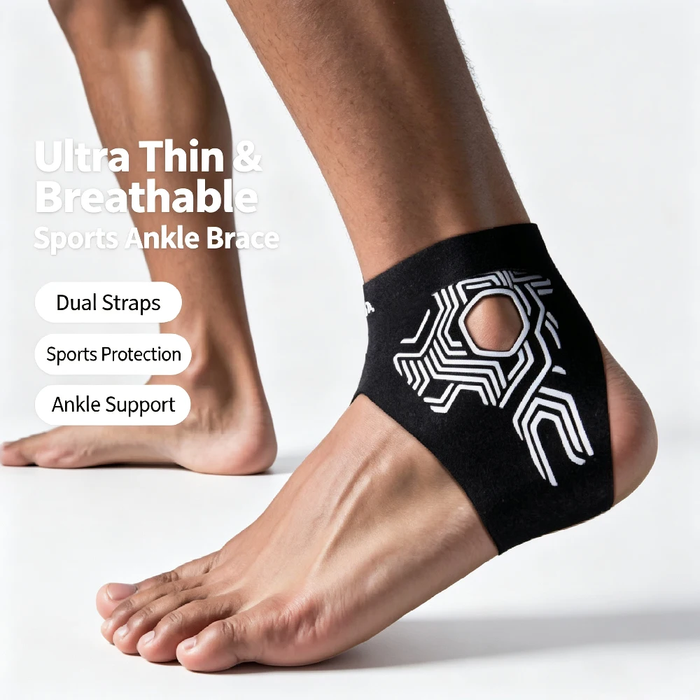 1PCS Ankle Brace Support with Adjustable Straps for Men Women, Heavy Duty Ankle Stabilizer for Injury Recovery & Sprain Protecti