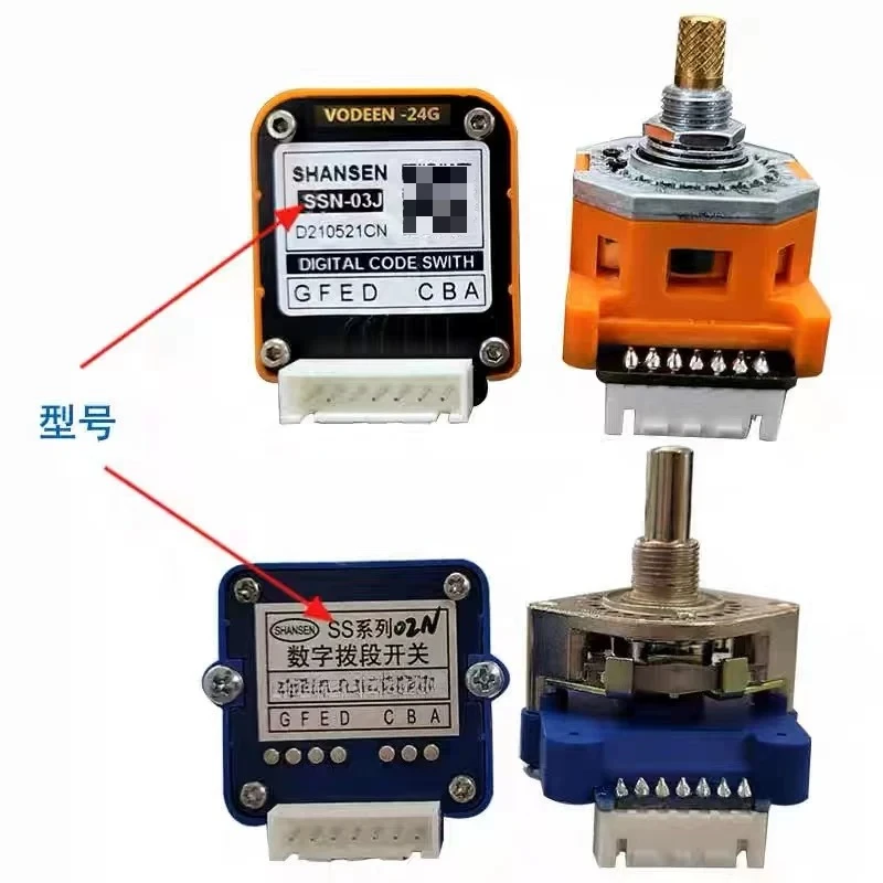 For Sansen CNC Digital Code Rotary Band Switch SS-01JN SS-02JN SS-03H Universal CNC Panel Selector Switch