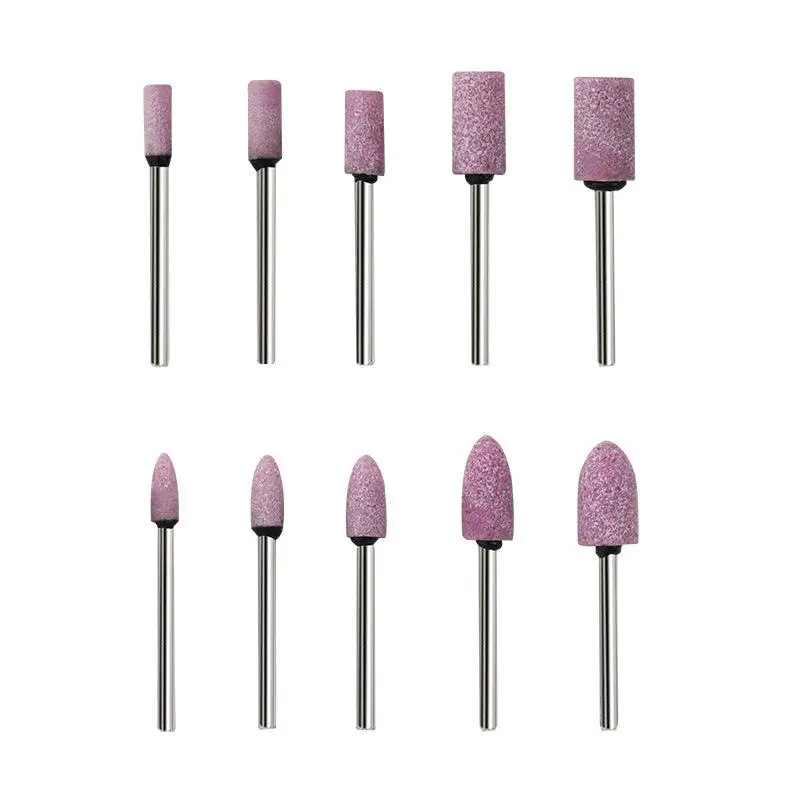 (YY)10Pcs Polishing Head Wheel Head Abrasive Mounted For Rotary Power Tools Electric Grinding Stone Wheel  Accessories