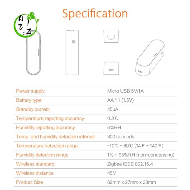A31Z-Smart Temperature Humidity Monitor Smart Thermometer And Hygrometer Home Kit Voice Control Support And TUYA APP