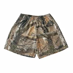 2024 Summer Women Casual Athletic Camouflage Print Shorts Elastic Waist Comfort Loose Jogging Pants Cotton  Gym  Pant