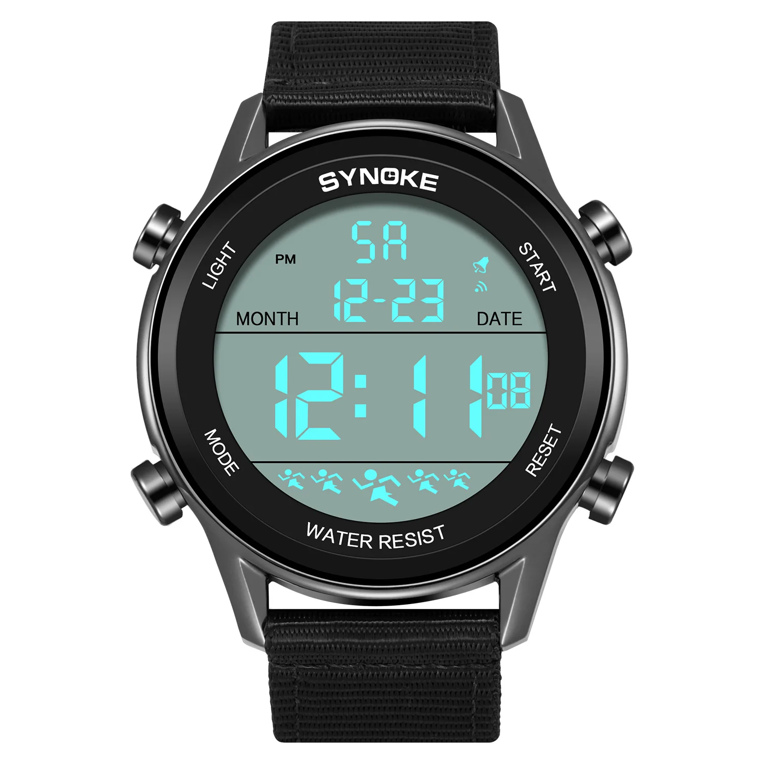 

SYNOKE Mens Multifunction Wristwatch Japan Digital Movement Waterproof Chrono Sport Men Watch Clock reloj hombre