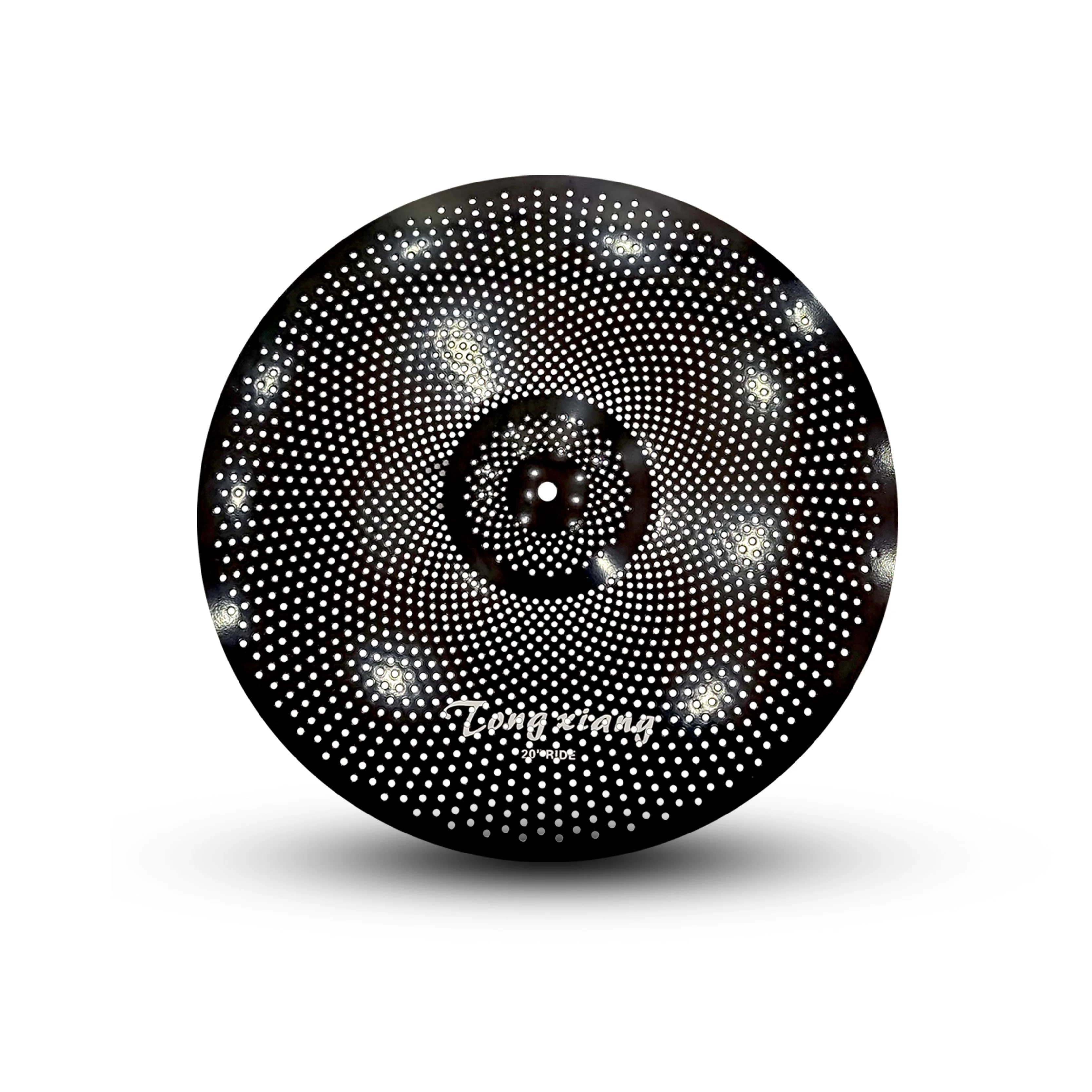 طقم مكون من 5 قطع من الصنج الصامت المصقول باللون الأسود مقاس 14 بوصة + 16 بوصة + 18 بوصة + 20 بوصة للتمرين #4