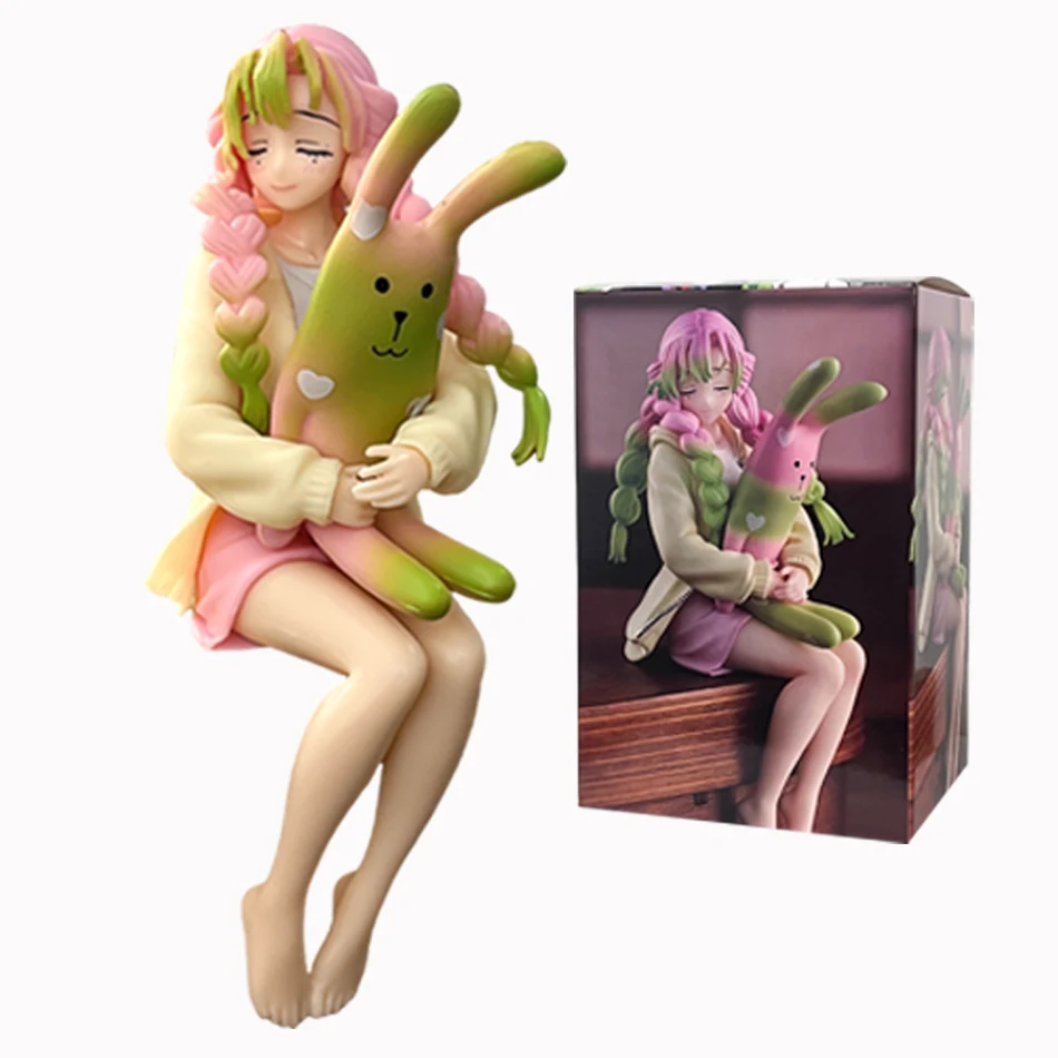 Heiße Anime Demon Slayer Figuren: Kamado Nezuko, Uzui Tengen, Kamado Tanjirou, Kanroji Mitsuri in Sitzposition – PVC-Spielzeug als Geschenk, auf Lager