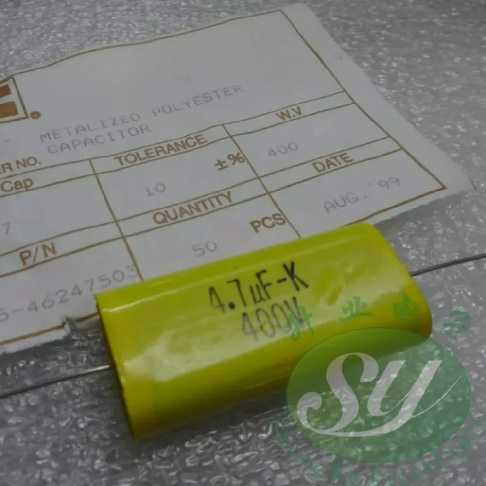 

1pcs/lot 4.7uf 400v 4u7 475 K Brand New Axial Film Capacitor