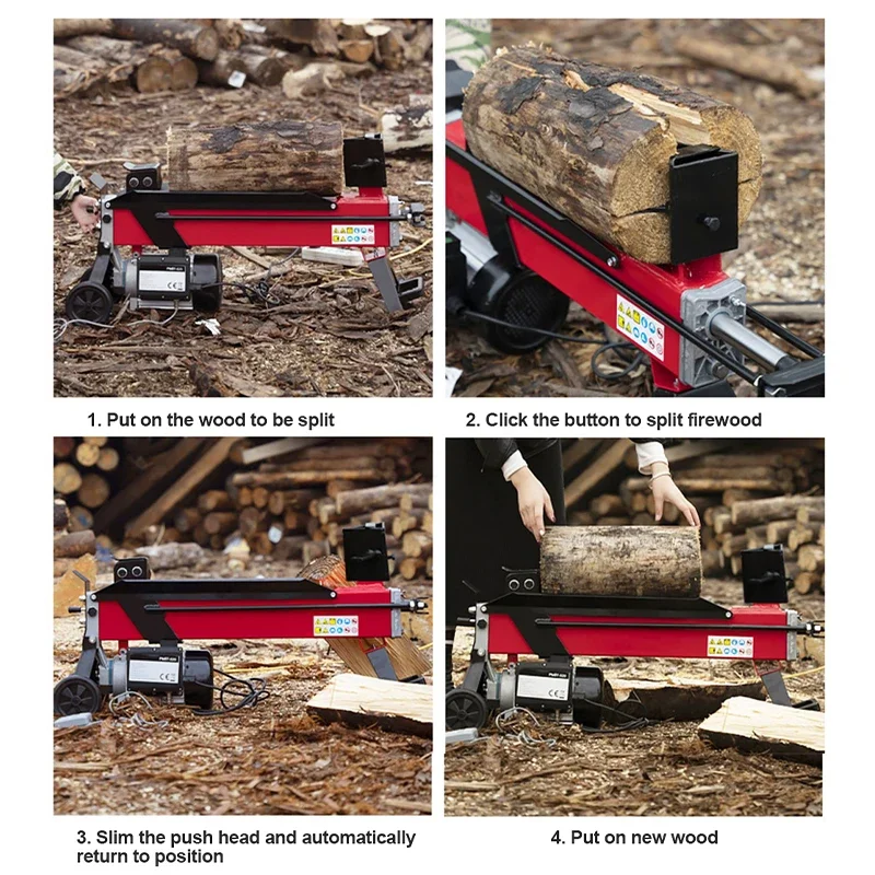 Electric Wood Splitting Machine 8T Electric Firewood Cutting Machine Electric Log Splitter for Wood Logging Chopping Wartifact