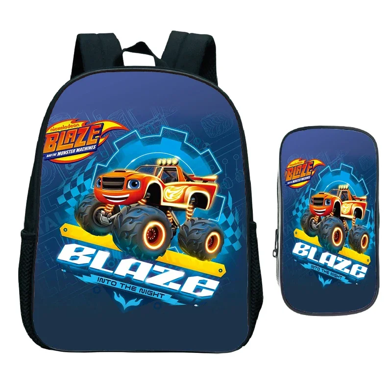 Blaze and the Monster Machines School Bag 2pcs Blaze Car Children Nursery Backpack Boy Girl Kids Toddler Rucksuck Baby Gift