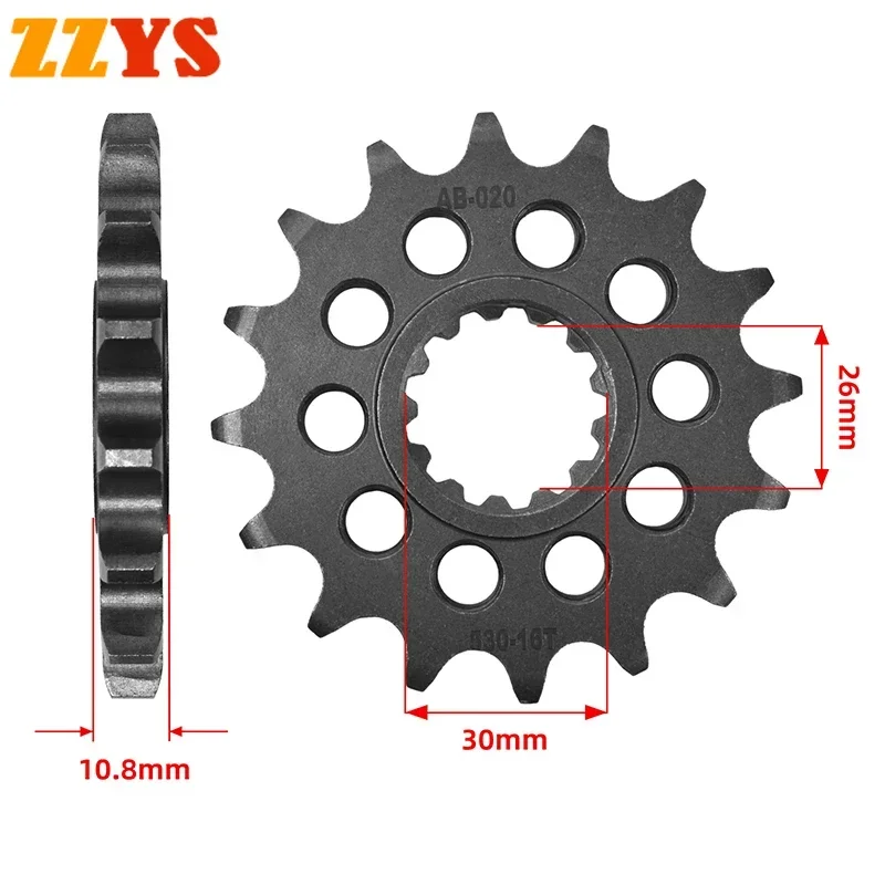 530 16T 16 Tooth Front Sprocket Gear Staring Wheel Cam For Yamaha Road FZ1 FZ1N  FZ1NA FZ-1N FZ 1N 1S FZ-1S FZ1S Fazer ABS FZ1SA