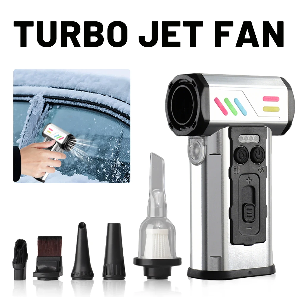 

300000RPM Turbofan High Power Jet Fan Brushless Motor Variable Speed Dust Blower Cleaning Tool Air Duster Air Blower Handheld