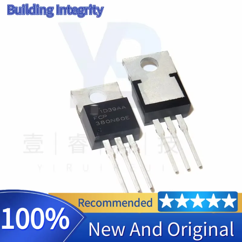 10PCS   100%Original stock  New  FCP380N60  10.2A 600V TO220    FCP380N60E   38060E TO-220  10.2A 600V