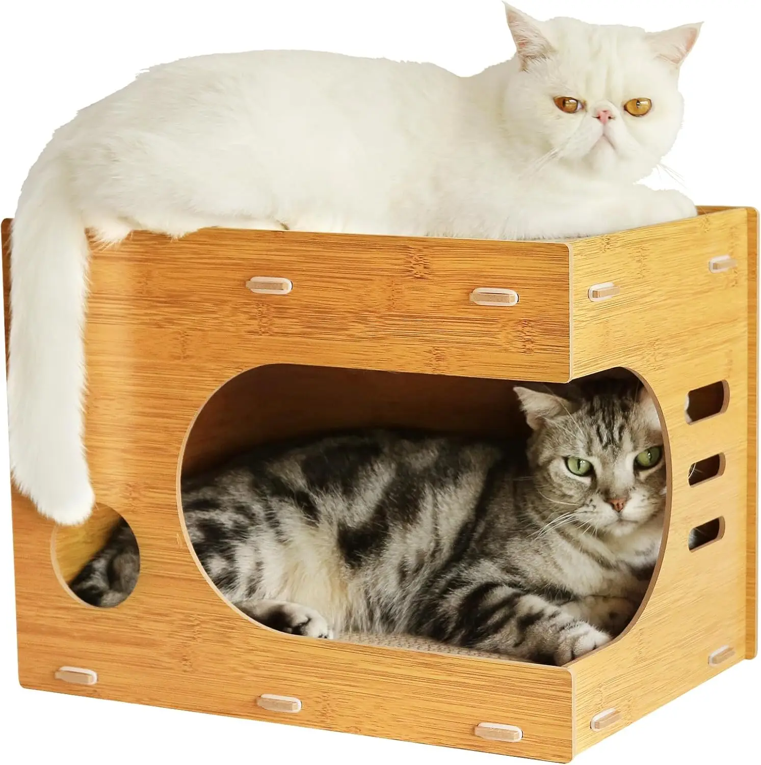 

Cat Scratcher House,2 in 1 Cardboard Cat House Durable and Sturdy Cat Scratching Post Cat Scratching Board Cat Scratcher