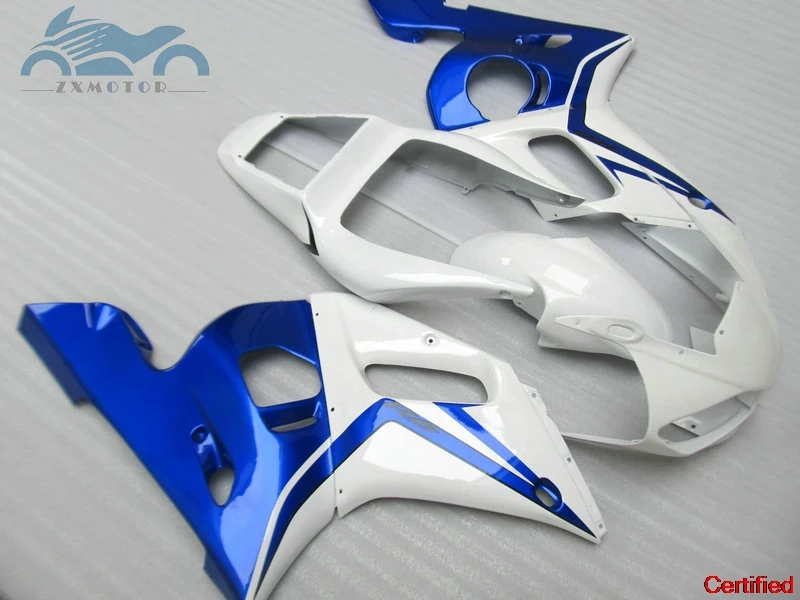 

Комплект обтекателей для мотоцикла YAMAHA R6 YZFR6 1998 2000 2001 2002 YZF R6 98-02, комплекты обтекателей из АБС-пластика, белый, синий кузов EB47