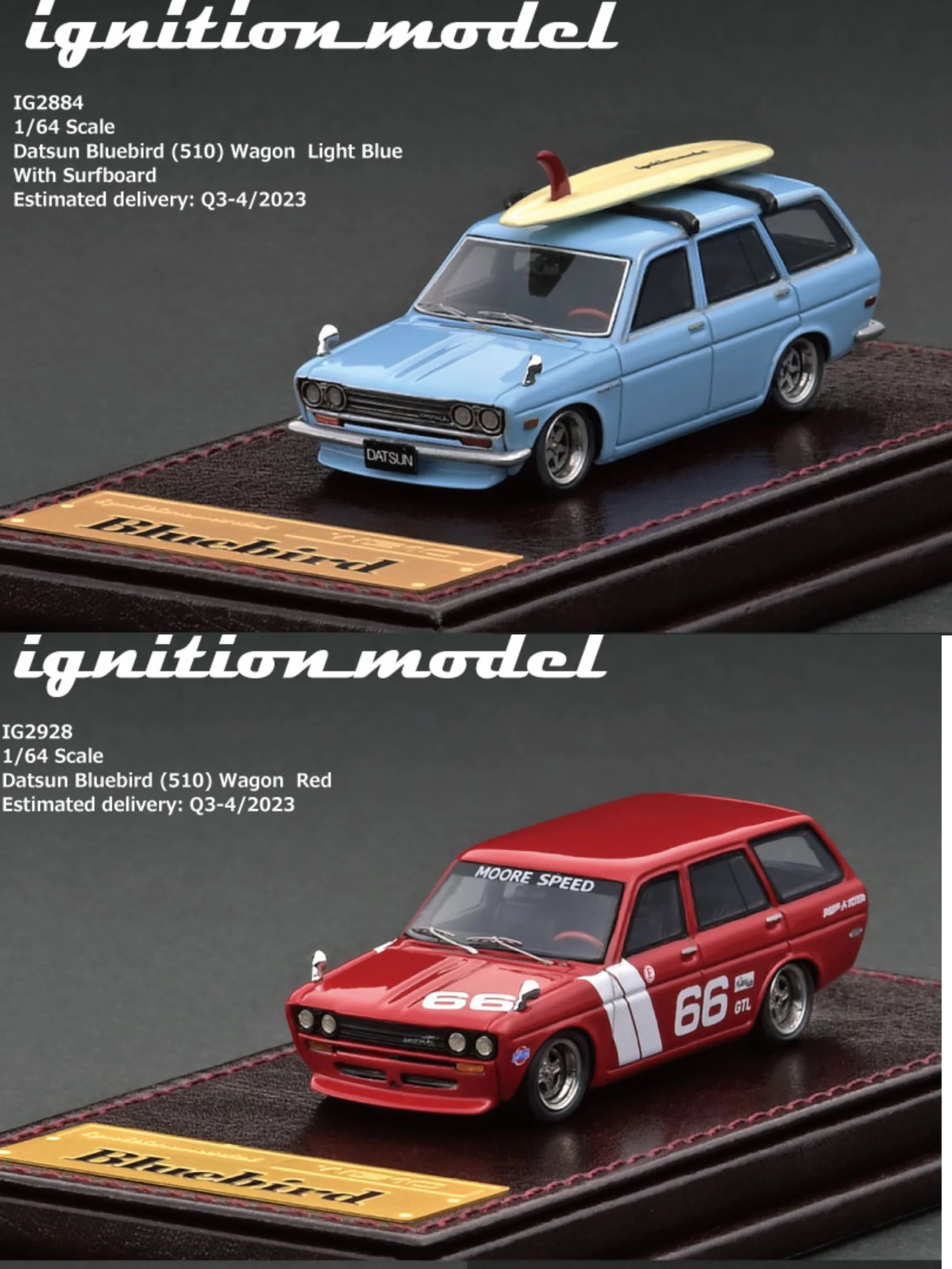 

IG 1:64 Winning Datsun Bluebird (510) Gold Label Resin car car model collection gift