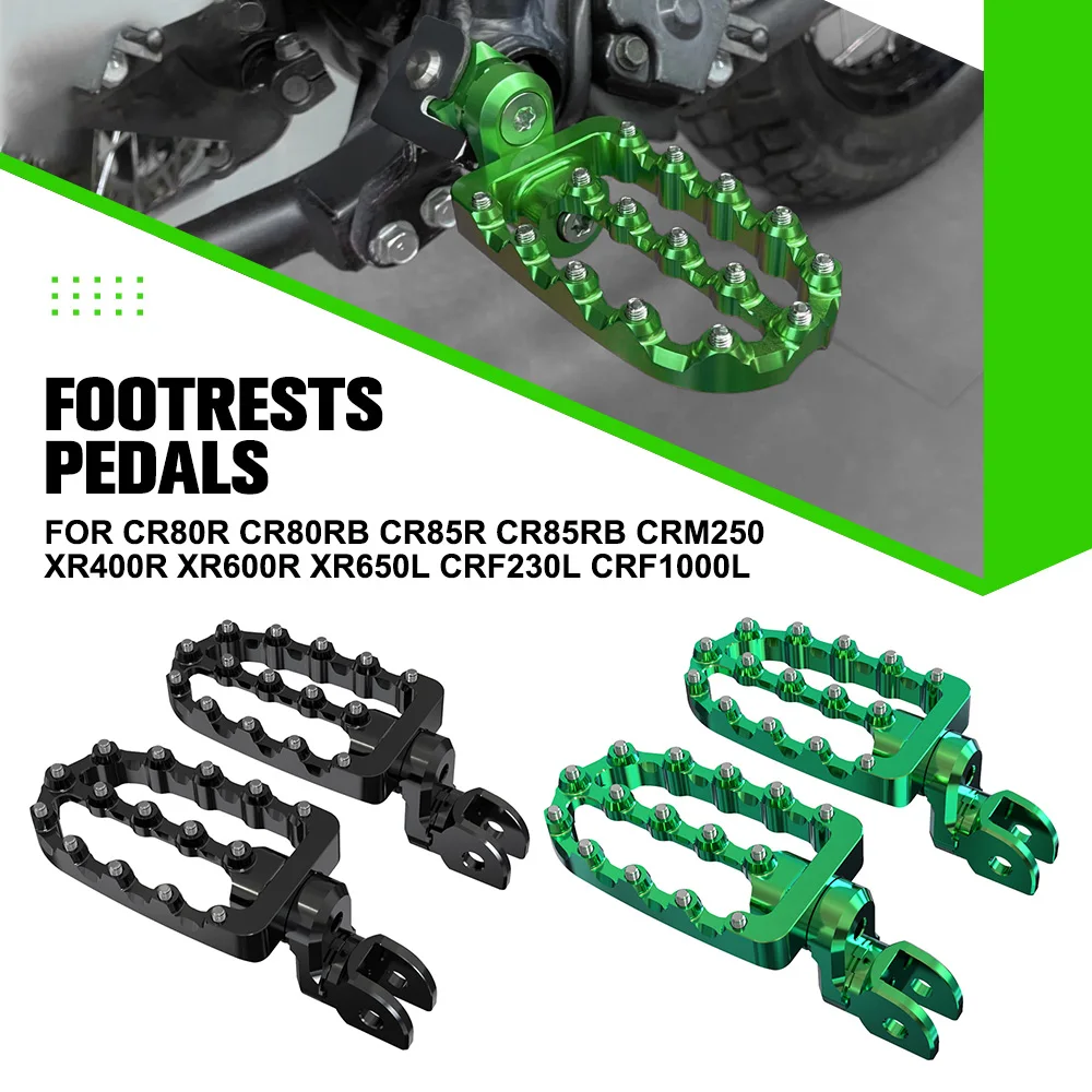 

Motorcycle For HONDA CR80R CR80RB CR85R CR85RB CRM250 XR400R XR600R XR650L CRF230L CRF1000L DTC Foot Pegs Pedals Footrest CR 85R