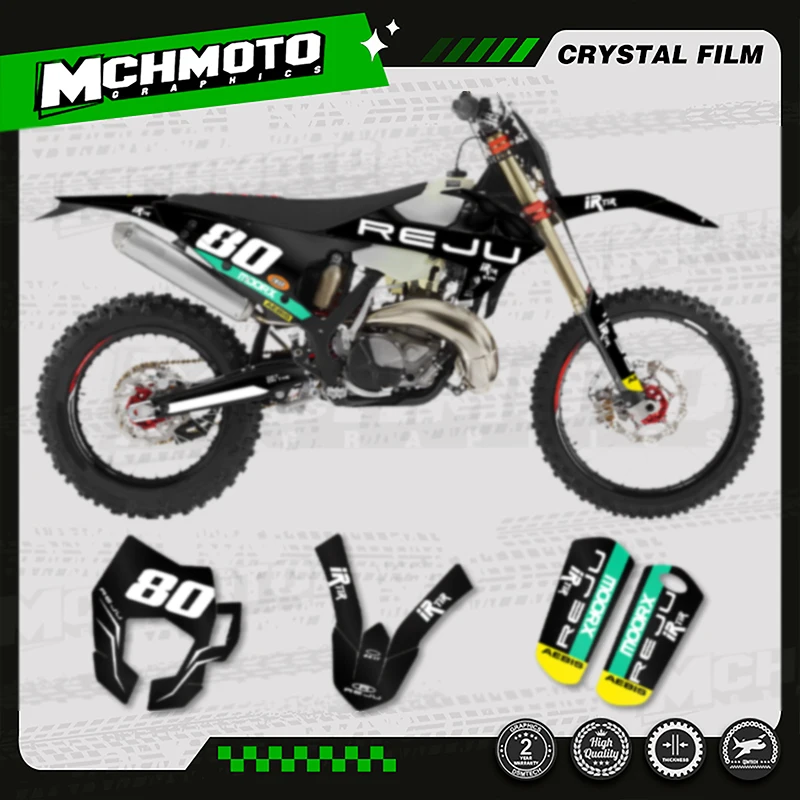 

MCHMFG Custom Team Graphics Backgrounds Decals Stickers Kit For RIEJU MR 300 2020 2021 Number Name Customize 007