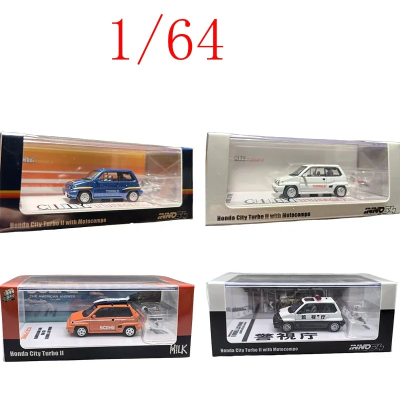 

INNO Diecast 1/64 Scale Honda Civic Eleventh Generation (11th Gen Civic‌)Honda Motocompo Alloy Car Model Toys for Boys Gift