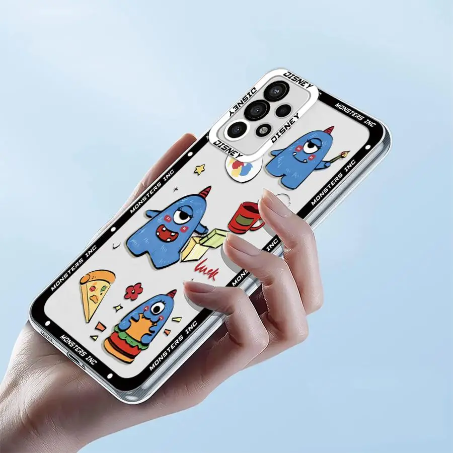 Cartoon Disney Monsters Inc Phone Case for Samsung Galaxy A35 A55A53 A54 A73 A34 A33 A25 A24 A13 A14 A15 Soft Transparent Cover