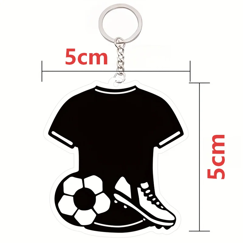 2D Flat Custom Football Jersey Keychain - Personalized Name And Number, Football And Shoe Design - Football Player, Fan image 2