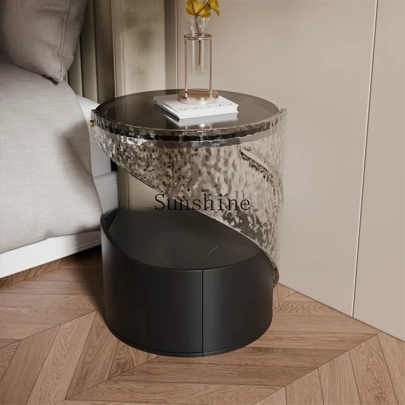 

Villa style acrylic bedside table, high-end bedside table, simple small coffee table