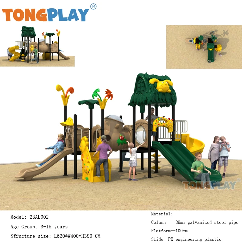 Tong play Medium-sized forest series best-selling adult outdoor slide quality factory equipment children outdoor playground