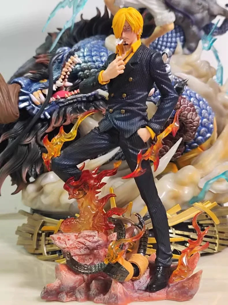 In Stock Animation One Piece Resonance Lx Double Wing Sanji 25cm Gk Model Sculpture Animation Collection To Send Friends Gifts