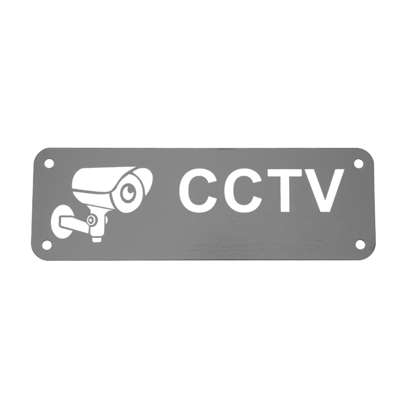 5Pack CCTV In Operation Sign Outdoor Metal Self-adhesive Small CCTV Window Sign for Security Camera Waterproof Stickers