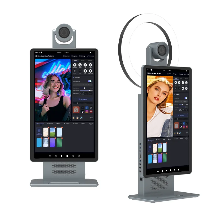 ODM 15.6 Inch Youtube Facebook Live Streaming Equipment Broadcasting Shopping Livestream Screen with 50mp HD Camera