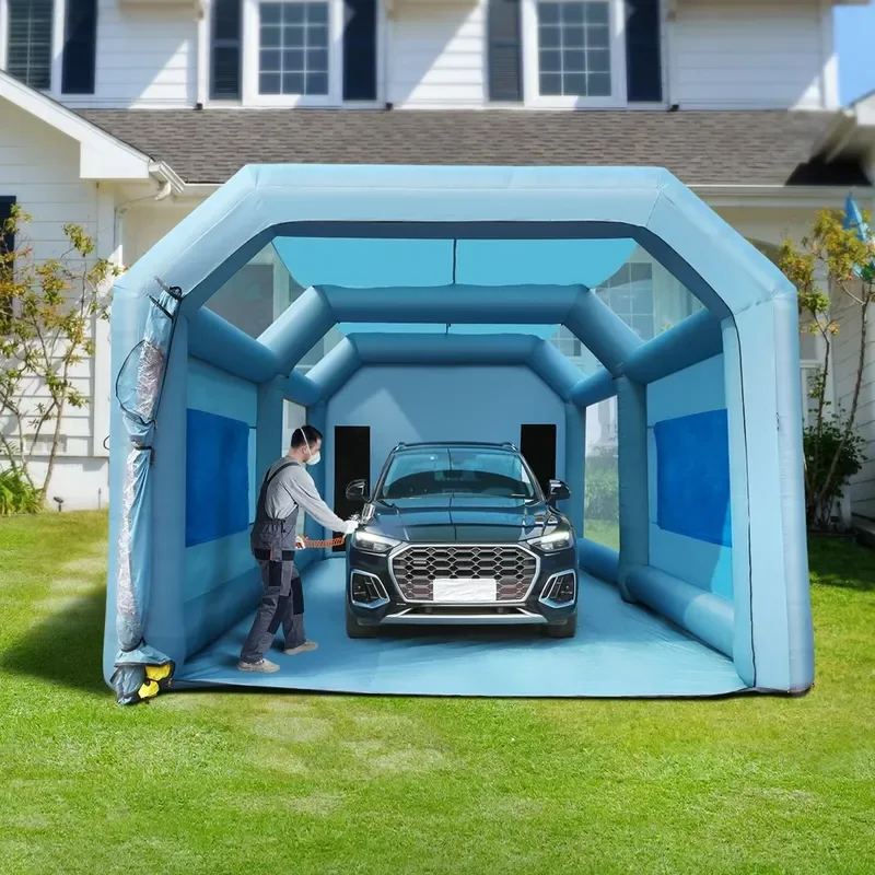 Inflatable Portable Paint Spray Booth for Car Painting Dustproof Paint Booth Automotive Repair Workshop Equipment