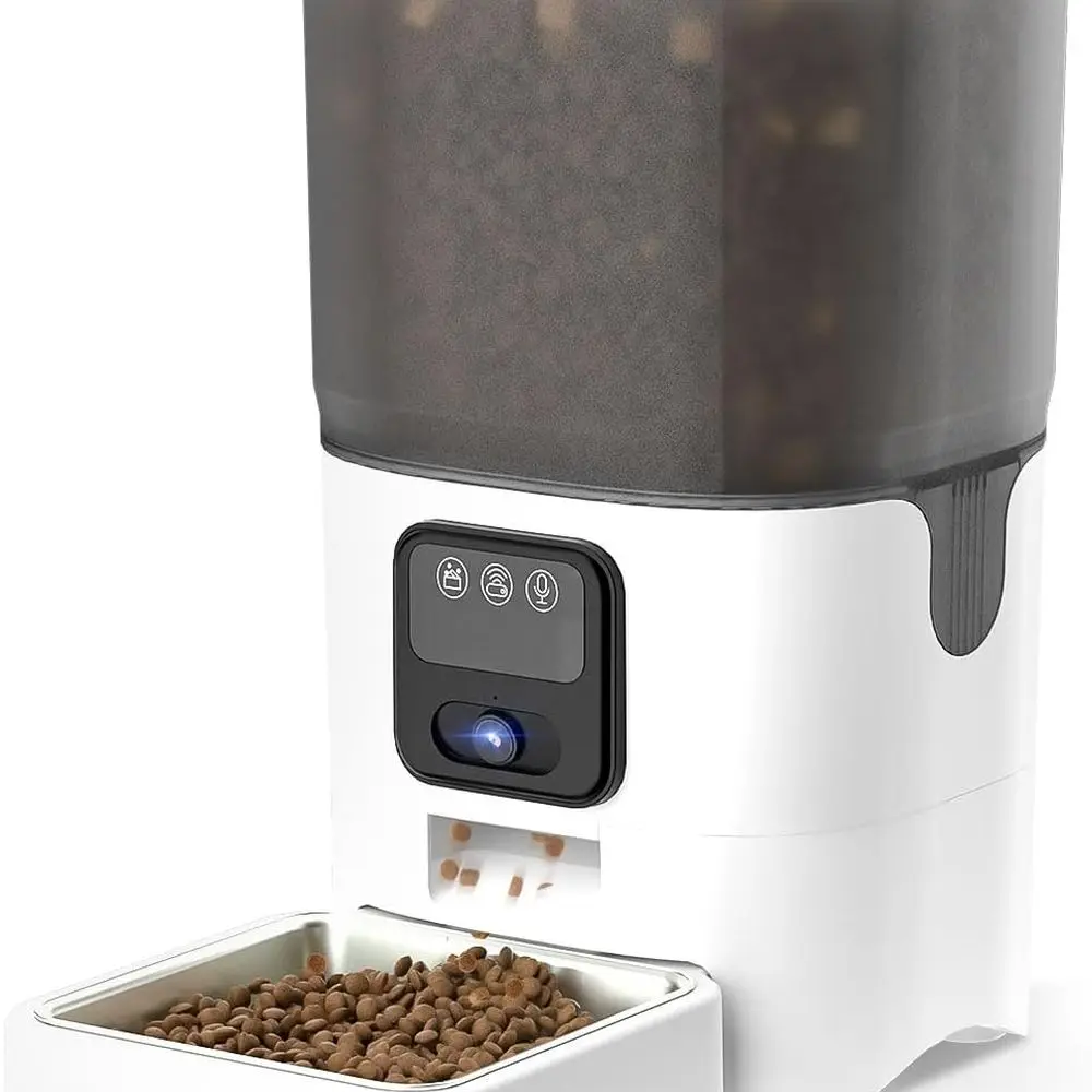 

Automatic Pet Feeder with 1080P HD Wide Angle Camera, Smart WiFi Function, App Controlled, Night Vision Feature