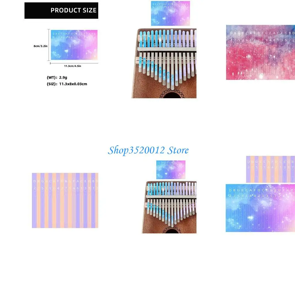 

27RD Sticker for Finger Piano Beginner Kalimba Piano Note Sticker, 21 Keys Kalimba Sticker Thumb Piano Decal Learning Sticker