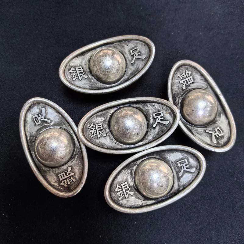 Daqingku Silver Pure Silver Pointed Ingot Early Small Yuanbao Silver Ingot Ancient Small Pieces of Silver Sycee Factory Wholesal