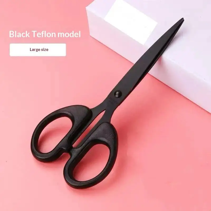 High Hardness Sharp Black Blade Scissors Anti‑rust Anti‑stick Durable Multipurpose Shears For Craft Sewing Paper Fabric Home Off