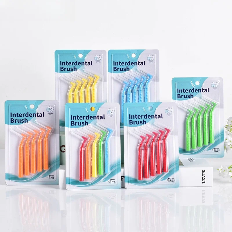 100Pcs Interdental Brush For Dental Orthodontics Clean Between Teeth Clean Soft Mini Brush With Dust Cover Toothpick ToothBrush