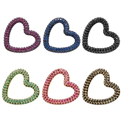 ZHUKOU gold color crystal Heart small pendant for women DIY earring necklace pendant accessories supplies wholesale VD683