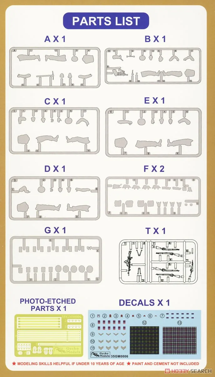 Gecko 35GM0006 1/35 Scale Scottish Highlander Piper & Infantry Normandy 1944 Hobby Building Craft Toy Plastic Assembly Model Kit