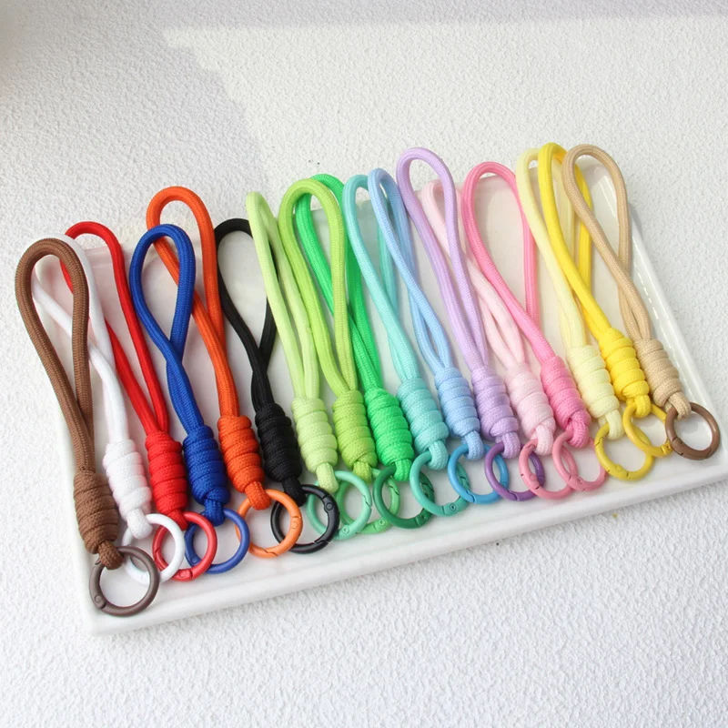 1/3/6 Stück Bunte Geflochtene Schlüsselbänder für Handyhüllen, Anti-Verlust Knotenband für Frauen, Autoschlüsselanhänger, DIY-Zubehör, Schlüsselring – Detail 1